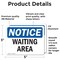 Signmission Waiting Area, 5 in W x Rectangle, Vinyl Decal OS-2PACK-NS-D-35-L-18891 - alternate 3